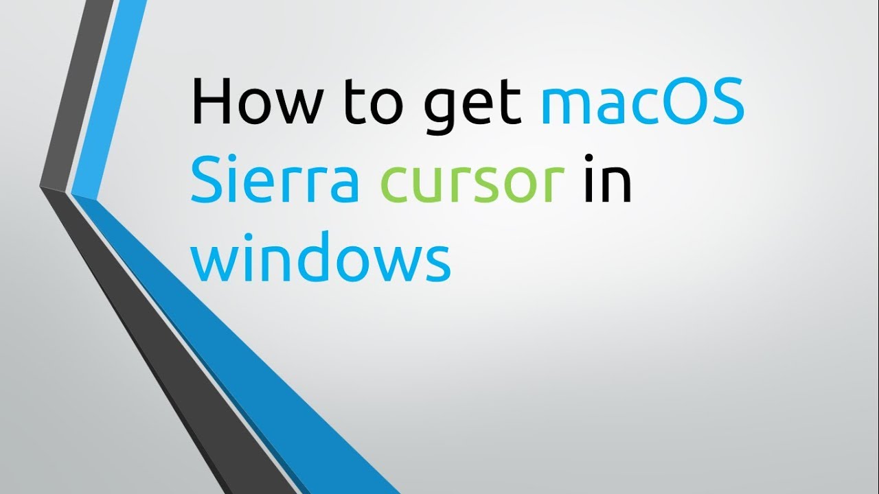 mac high sierra mouse cursor pack for windows